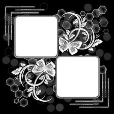 Double Floral Grungeframe 2