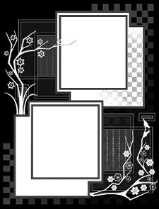 Multi Floral Grungeframe 