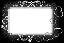 Hearts and Flowers Grungeframe