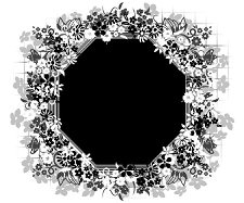 Stencil Flowered Octagon