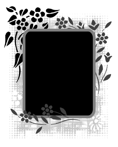 stencilled-flower-frame