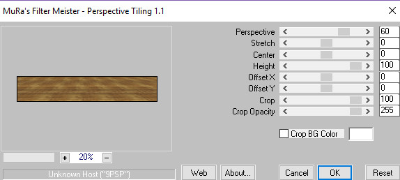 perspective=60, other settings as default